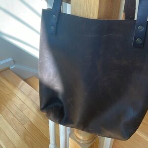 New Portland Leather Tote - Coffee it has tear see pictures